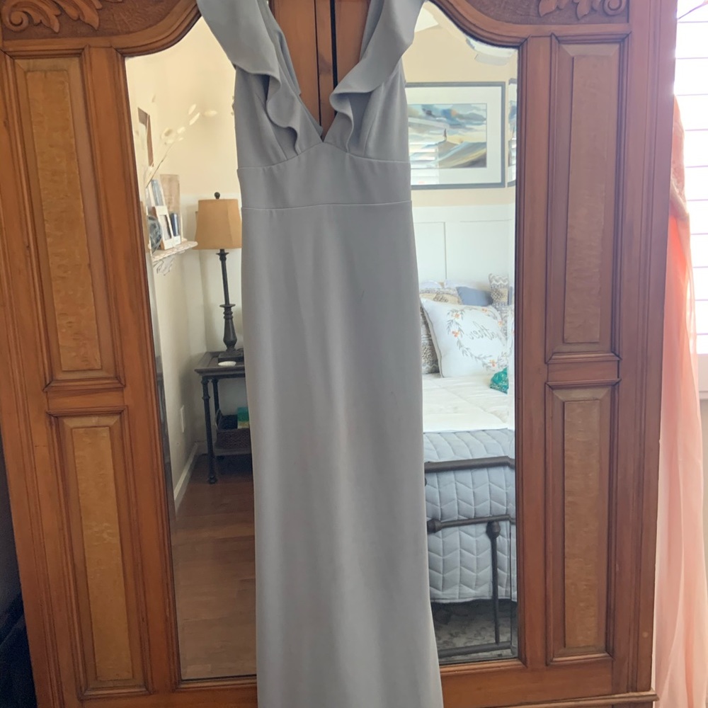 Lulus long dress gray size small